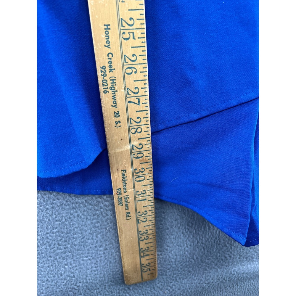 She + Sky Romper Womens L Royal Blue Wrap Front Side Tie Adjustable Straps - Picture 4 of 10